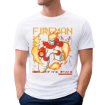 Megaman Capcom Fireman Large Print Shirt