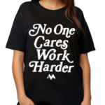 Jordan Matthews Wearing No One Cares Work Harder Shirt