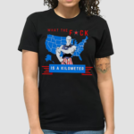 Wtf Is A Kilometer Uncle Sam Red White Blue American Flag Shirt