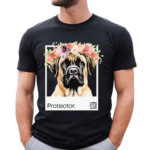 Protector English Mastiff Dog And Flowers Shirt