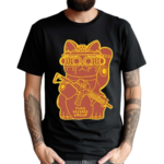 Brain Rot Maneki Neko Pueo Defense Group Cat Shirt