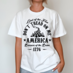 Land Of The Free Don’t Tread On Me America Because Of the Brave 1776 Shirt