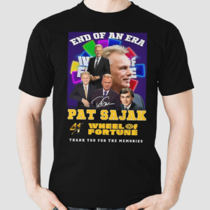 End Of An Era Pat Sajak 41st Anniversary Wheel Of Fortune Thank You For The Memories Shirt