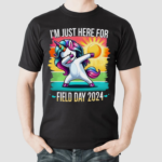 Im Just Here For Field Day Happy Field Day Dabbing Unicorn Shirt