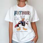 Premium Donald duck father like a dad but mightier 2024 shirt