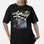 The Amity Affliction Surfing Let The Ocean Take Me Skeleton Shirt