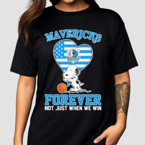 Snoopy Love Dallas Mavericks Basketball Forever Not Just When We Win 2024 Shirt