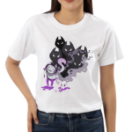 Skull Evocaitart Asexual Pride Cat Painting Shirt