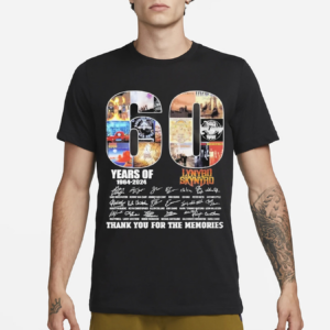 Lynyrd Skynyrd 60 Years Of Music 1964 2024 Thank You For The Memories Shirt