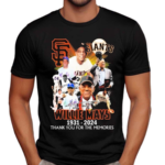 Willie Mays San Francisco Giants 1931 2024 Signature Thank You For The Memories Shirt