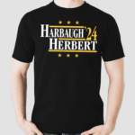 Trader Aaron Wearing Harbaugh Herbert 2024 Shirt