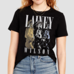 Lainey Wilson Black Overlay Photo Shirt