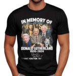 In Memory Of Donald Sutherland The Hunger Games 1935 2024 Thank You Signature Shirt