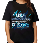 USA Gym Champs 2024 Blue T And T Event Shirt