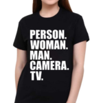 Person Woman Man Camera Tv Shirt