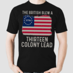 American Flag British Blew 13 Colony Lead Shirt