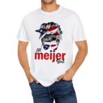 Messy Bun Glasses All Meijer Girl Usa Flag Shirt