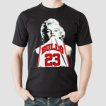 Marilyn Monroe wearing Bulls 23 Michael Jordan shirt