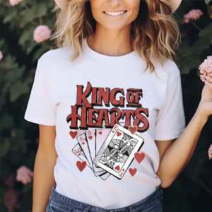 King Of Hearts Raglan Card Heart Shirt