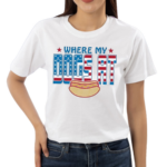 Where My Dogs At Usa Cropped Shirt