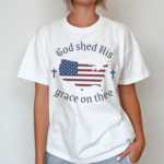 God Shed His Grace On Thee Flag Shirt