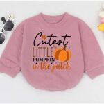 Cutest Little Pumpkin In The Patch Halloween Matching Baby Romper