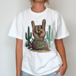 Just Be Nice Dude Armadillo Cactus Rock On Shirt