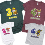 Personalized Paw Patrol Family Matching Birthday Shirt