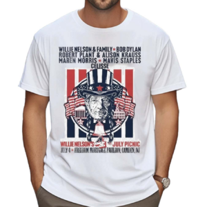 Willie Nelsons 4th Of July Picnic On July 4 2024 In Freedom Mortgage Pavilion Camden NJ Shirt