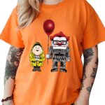 Pixar Up Horror Character Pennywise Carl Fredricksen Russell Halloween Party Matching Family Shirt