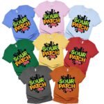 Sour Patch Kids Candy Logo Shirt, Chocolate Group Halloween Shirt, Costumes Halloween Candy Group Chocolate Shirt Matching Family Shirt