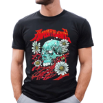 Aurorawave Bloom Skull Flower Shirt