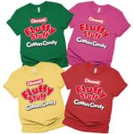 Fluffy Stuff Cotton Candy Pops Logo Shirt, Halloween Candy Group Shirt, Family Halloween Costume Shirts, Chocolate Group Halloween Costumes Shirt, Matching Family Shirt