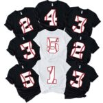 Custom Baseball Numbers Family Matching Birthday Shirt