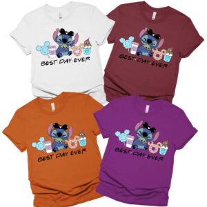 Best Day Ever Stitch And Baby Yoda Snacks For Family Matching Birthday Shirt