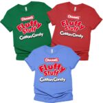 Fluffy Stuff Cotton Candy Pops Logo Shirt, Halloween Candy Group Shirt, Family Halloween Costume Shirts, Chocolate Group Halloween Costumes Shirt, Matching Family Shirt