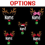 Personalized Reindeer Name Family Matching Christmas Group Shirt