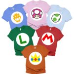 Super Mario Halloween Costume Shirt, Mario Birthday Party Shirt, Matching Family Shirt