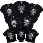 Stitch Halloween Skeleton Halloween Costume Group Matching Shirt