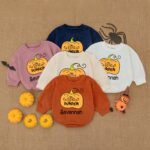 Custom Little Pumpkin Halloween Matching Baby Romper