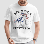 Red White And Pew Pew Pew Cat 4th July Shirt