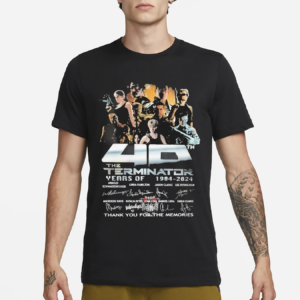 The Terminator 40 Years Of 1984 2024 Signature Thank You For The Memories Shirt