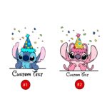 Custom Stitch And Angel Matching Birthday Party Shirt, Birthday Family Shirt