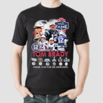 Tom Brady 12 Greatest Of All Time Thank You For The Memories Signature shirt