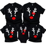 Custom Reindeer Family Matching Christmas Shirt