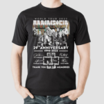 World Tour 2023 Rammstein 29th Anniversary 1994 2023 Signatures Thank You Shirt