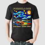 Race Track Starry Night And Formula One Shirt