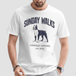 Sunday Walks With The Dog Animally Apparel Est 2024 Shirt