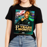 Lewis Hamilton 17 Years 1 Month Since His First Career Win All Time Record Interval F1 shirt