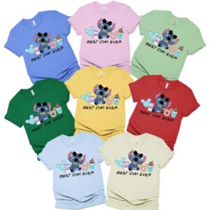 Best Day Ever Stitch And Baby Yoda Snacks For Family Matching Birthday Shirt